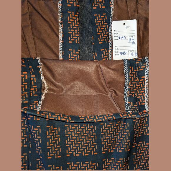 African Kitenge Fabric Flared Maxi Skirt, Never Worn Size 14/16 - Picture 5 of 5